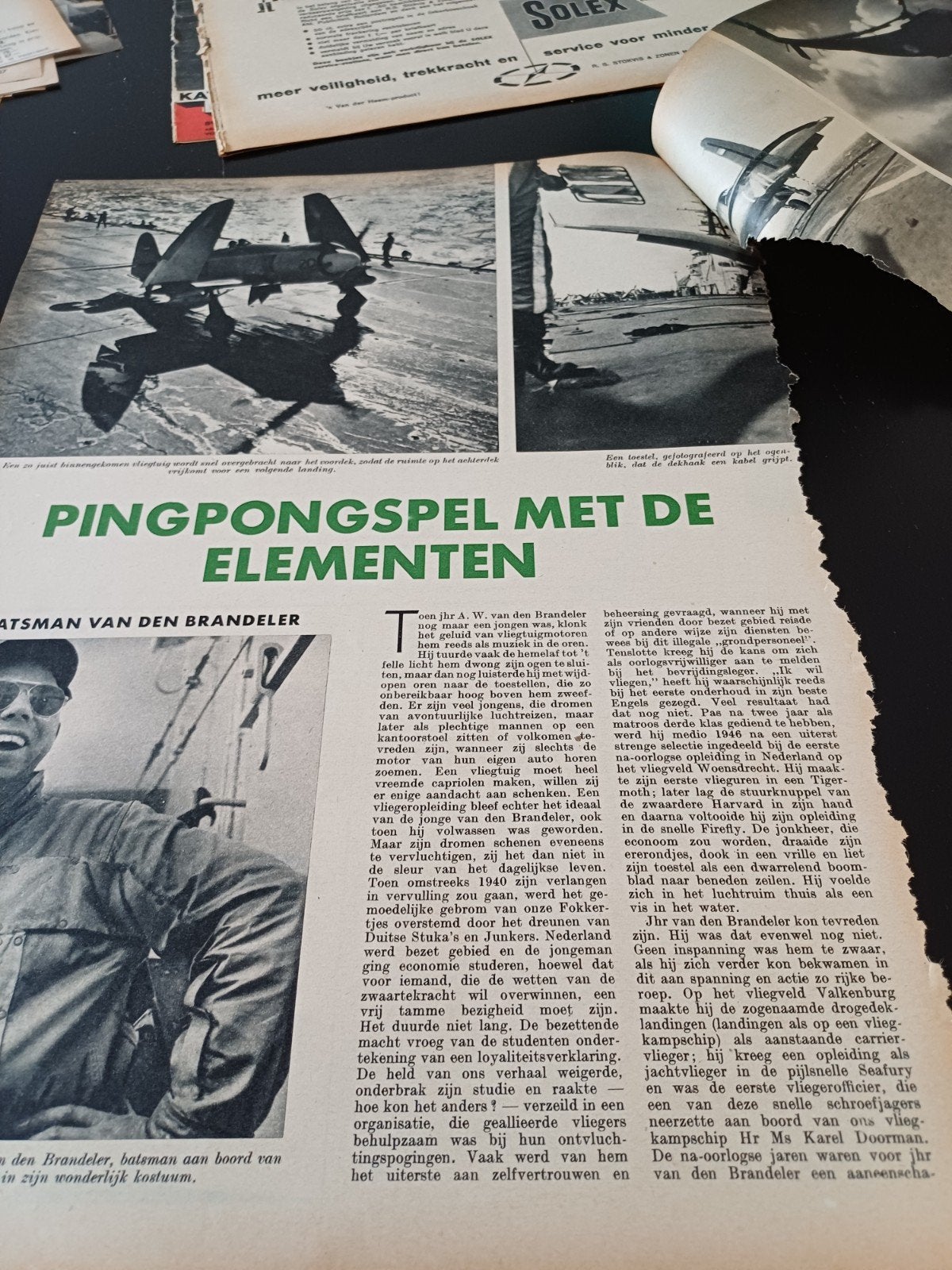 artikel ms Karel Doorman batsman van den Brandeler 1955, Ophalen of Verzenden, Kaart, Foto of Prent