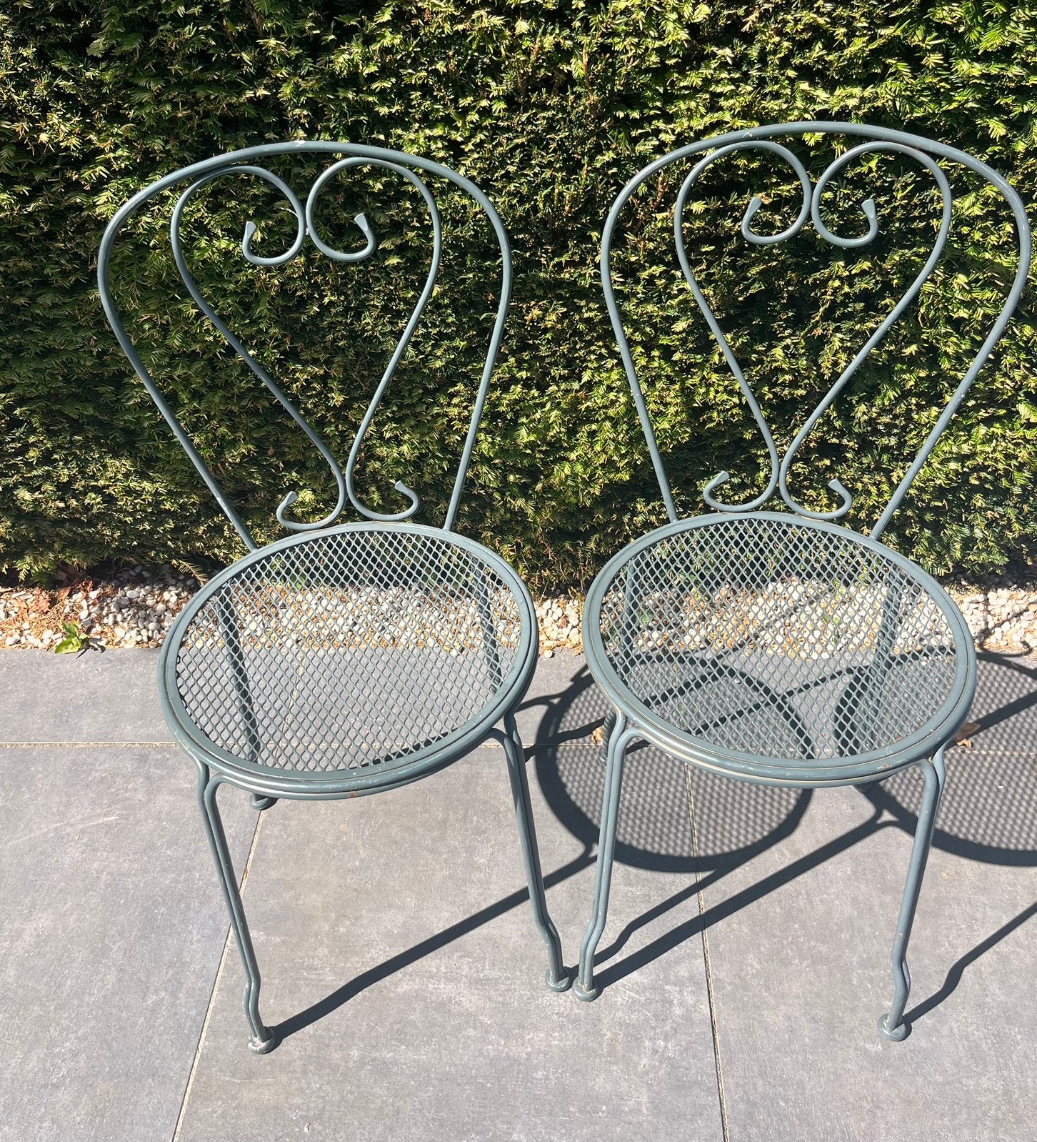 2 IJzeren Tuinstoelen zgan, Ophalen, Zo goed als nieuw, Metaal