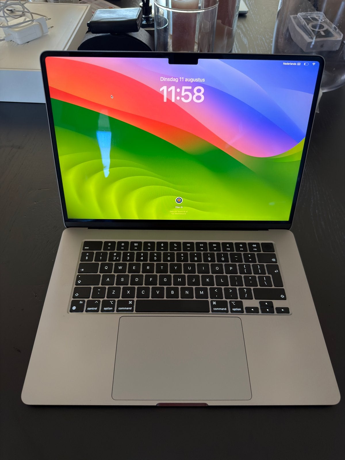 MacBook Air 15 inch M3 2024, 16GB/ 512GB + originele oplader, Computers en Software, Apple Macbooks, Ophalen, 512 GB, Zo goed als nieuw