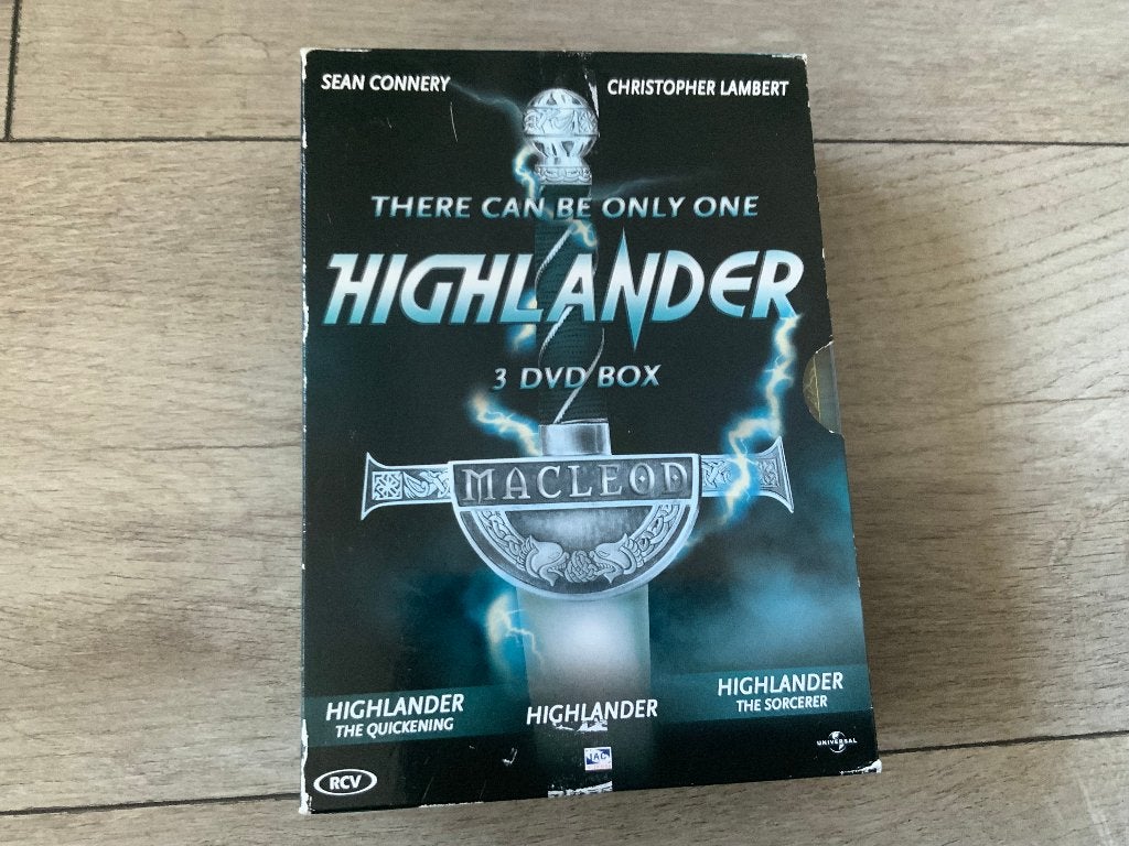 DVD Boxset - Highlander Trilogy - Chrisopher Lambert, Cd's en Dvd's, Vanaf 16 jaar, Ophalen of Verzenden, Zo goed als nieuw, Actie