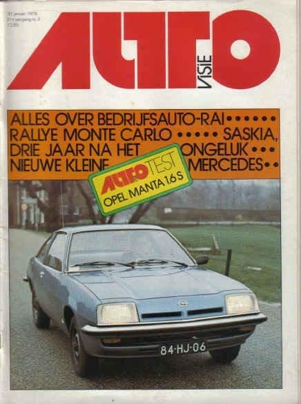 Autovisie 3 1976 : Opel Manta 1.6S - Renault 14 - Mercedes, Ophalen of Verzenden, Gelezen, Algemeen