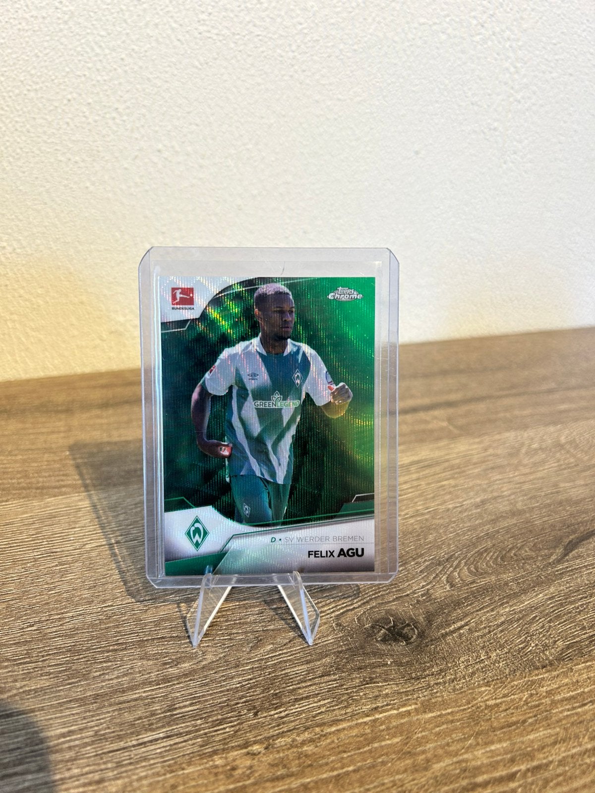 Felix Agu 2022-23 Topps Chrome Bundesliga #22 /99 Green Wave, Ophalen of Verzenden, Zo goed als nieuw, Plaatje