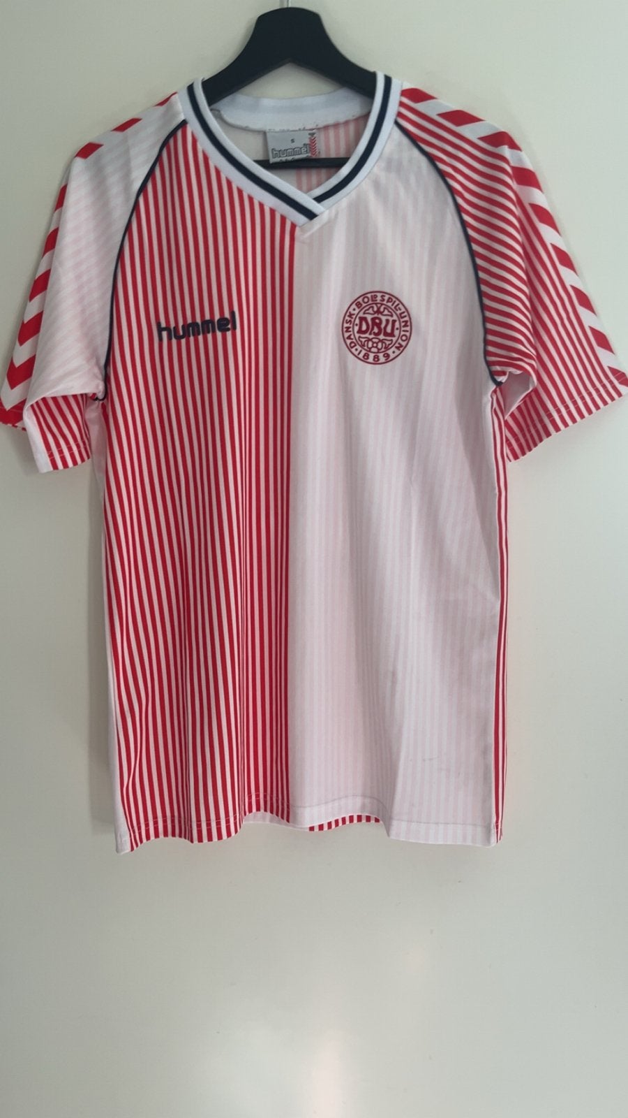Vintage Hummel Denemarken Thuisshirt Lerby #6 - Maat M, Maat 48/50 (M), Ophalen of Verzenden, Zo goed als nieuw, Voetbal