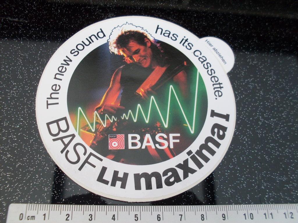 sticker basf logo cassette bandjes lh maxima I new sound, Verzenden, Zo goed als nieuw, Merk