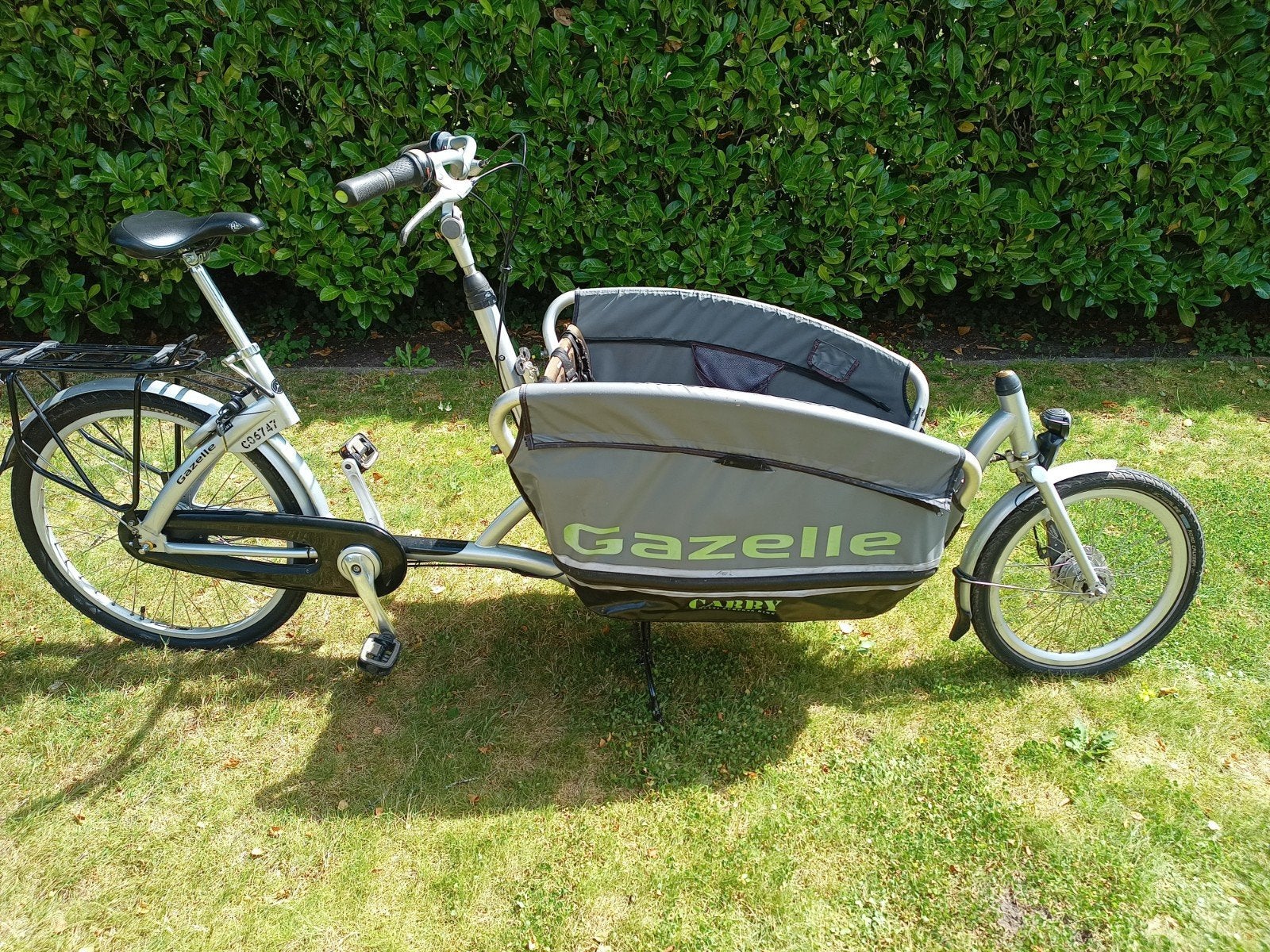 Mooie Gazelle Cabby, Fietsen en Brommers, Fietsen | Bakfietsen, Ophalen, Gebruikt, 2 kinderen, Huif