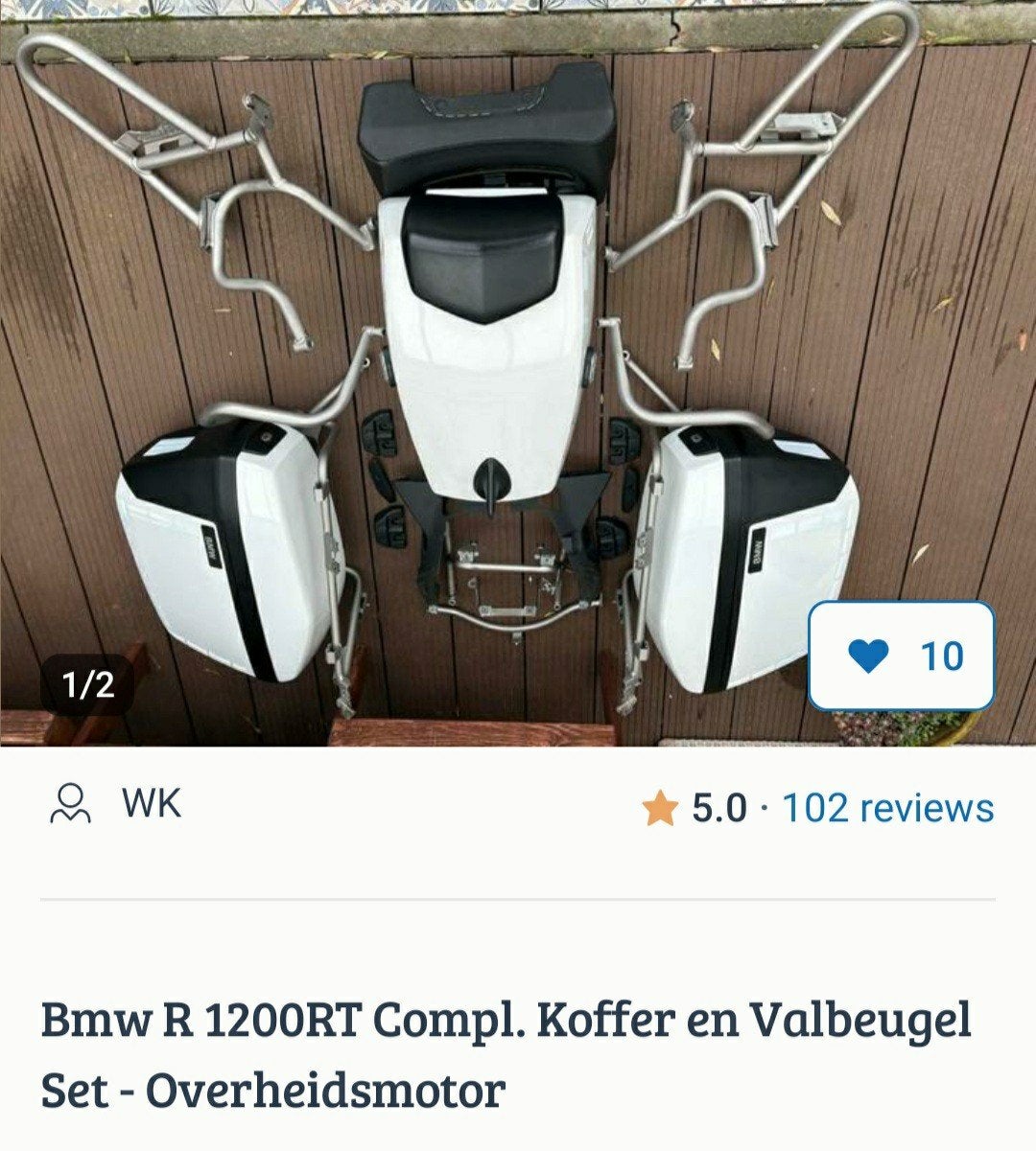 BMW R1200RT-P complete koffer en beugelset, Motoren, Accessoires | Koffers en Tassen, Ophalen of Verzenden