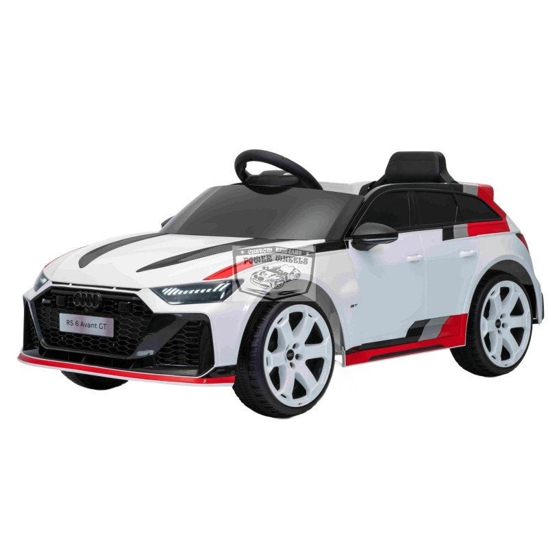 Elektrische kinderauto Audi RS6 Avant GT 12 volt wit 2.4g, Kinderen en Baby's, Power wheels elektrische kinderauto, Nieuw, Info@power-wheels.nl