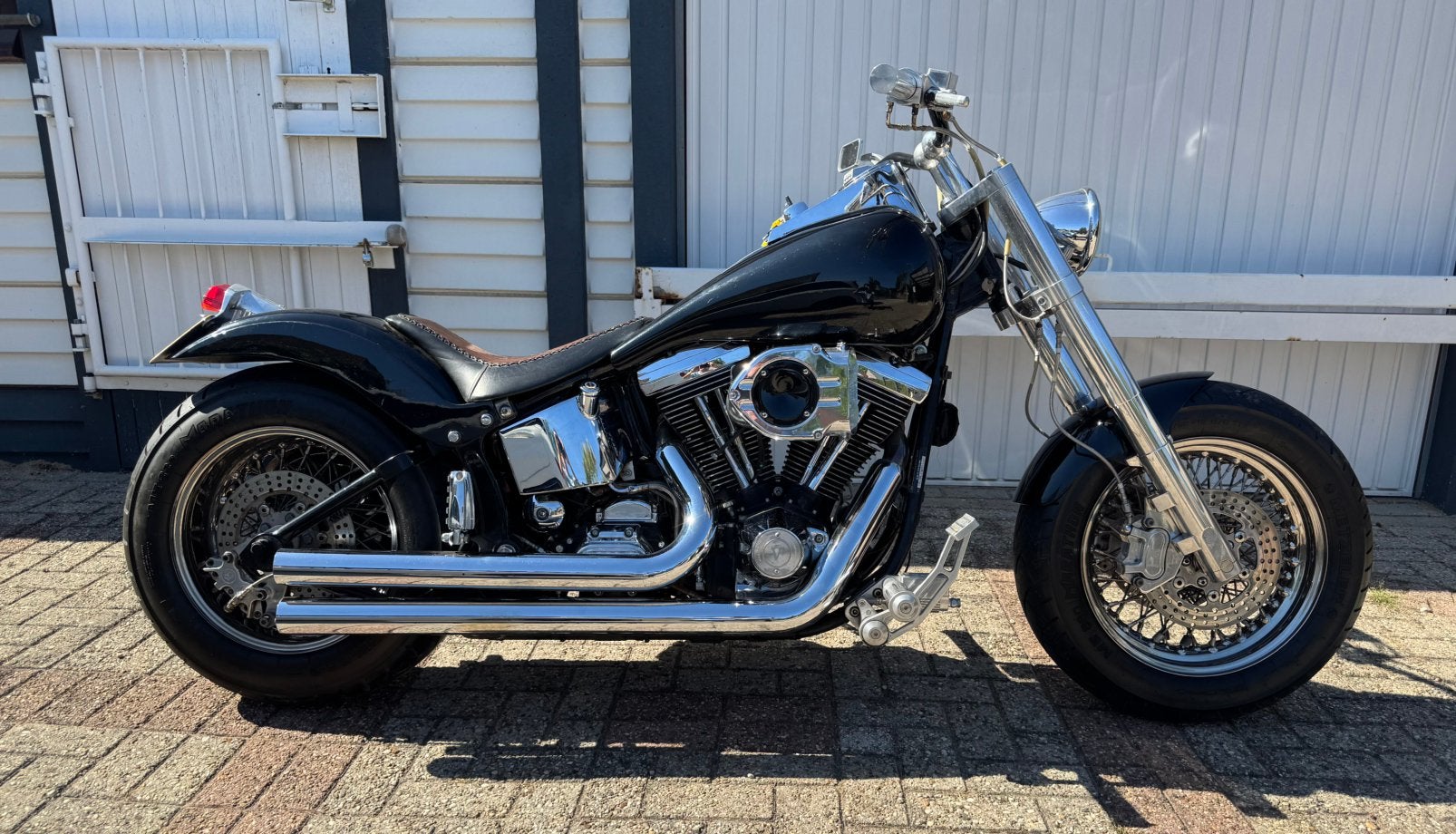Harley Davidson FLSTF FatBoy evolution (Custom), 2 cilinders, 1340 cc, Gebruikt, Particulier