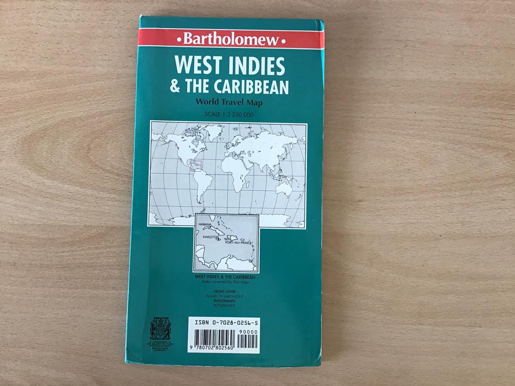 Caribbean & West Indies Landkaart, Ophalen of Verzenden, Zo goed als nieuw, 1800 tot 2000, Landkaart