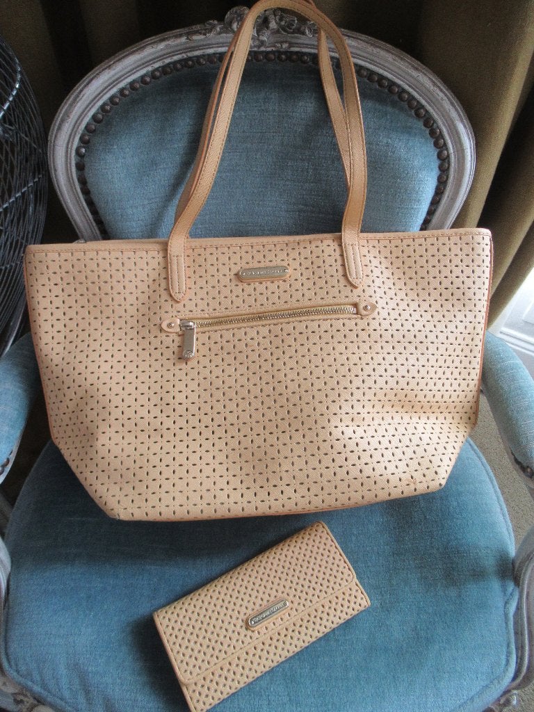 zachtgele leren VICTORIA'S SECRET TAS + PORTEMONNEE, Ophalen of Verzenden, Nieuw, Geel, Shopper