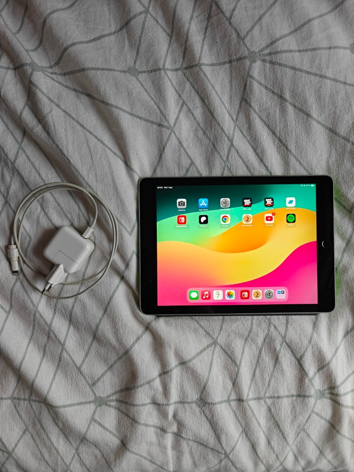 Apple iPad Wi-Fi 128GB (2018) Grijs, Computers en Software, Apple iPads, 10 inch, Gebruikt, Apple iPad, Ophalen of Verzenden