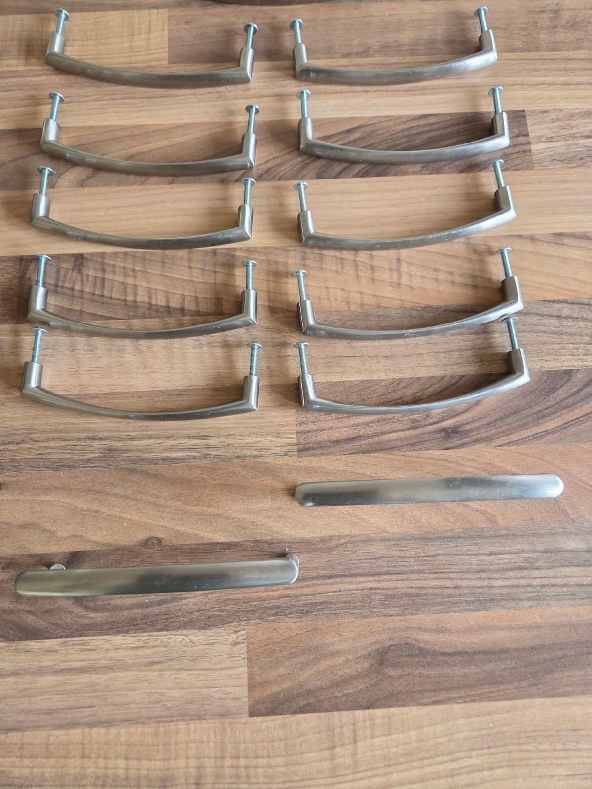 14 RVS keukenkast handgrepen, gebogen design, Minder dan 50 cm, Gebruikt, Ophalen of Verzenden, Minder dan 25 cm