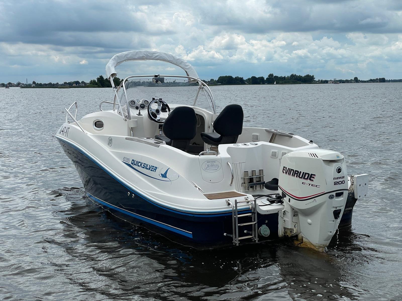 QuickSilver 6.35 met 200 pk E Tec highpower &boegschroef, Ophalen, Zo goed als nieuw, Quicksilver