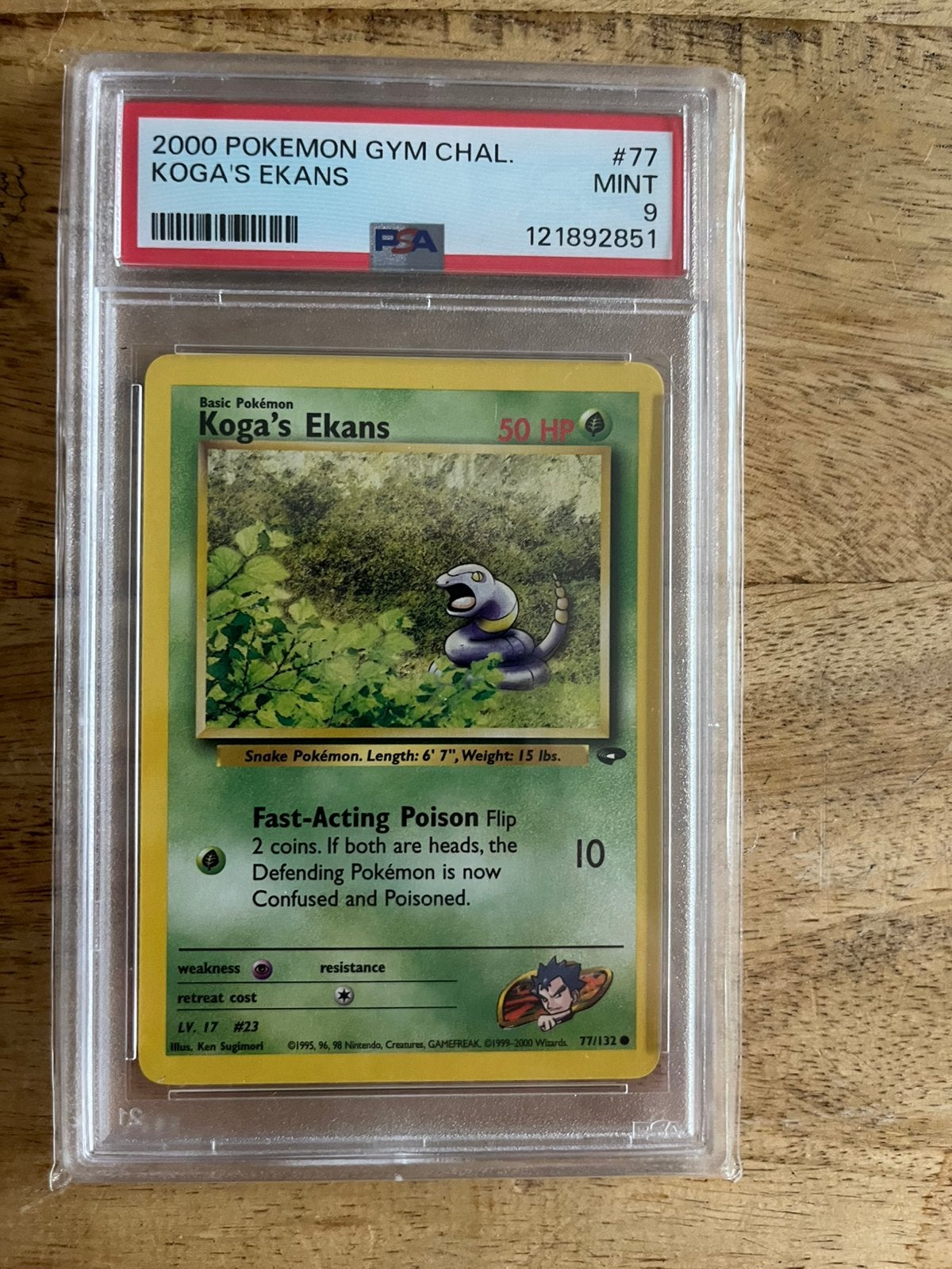 Koga’s Ekans [1st edition] PSA 9 - Gym Challenge 2000, Verzenden, Zo goed als nieuw, Losse kaart