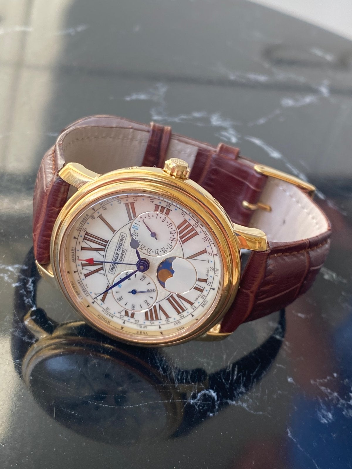 Frederique Constant Business Timer, Ophalen of Verzenden, Gebruikt, Overige merken
