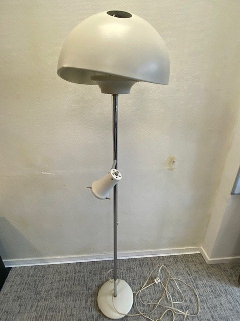 Vintage Vloerlamp Jaren '60 - Dunne Metalen Kap, Ophalen, Gebruikt, Jaren '60, Vintage, Retro, Metaal