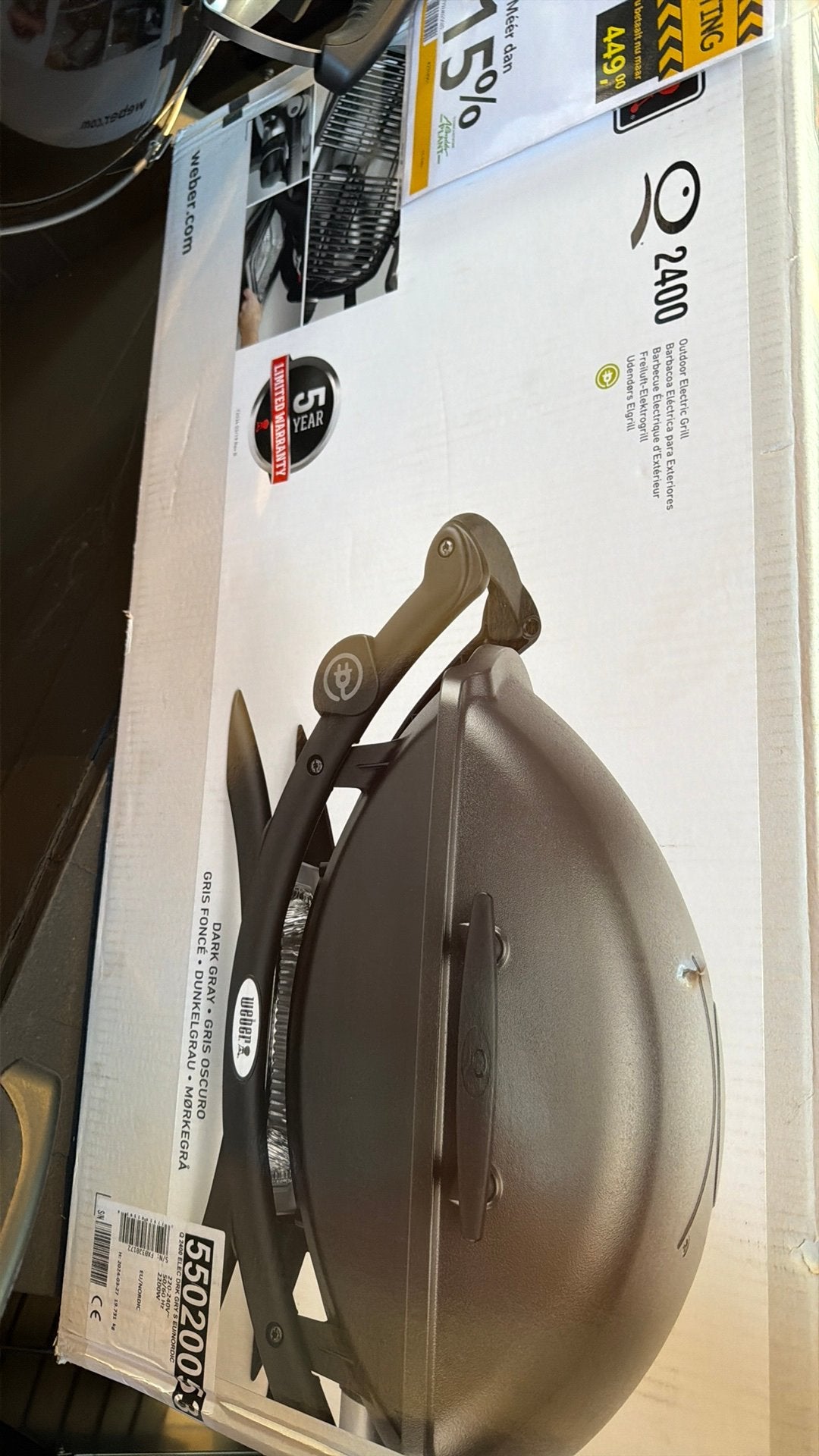 Weber Q2400 elektrische barbecue - Nieuw in doos, Tuin en Terras, Elektrische barbecues, Ophalen, Nieuw