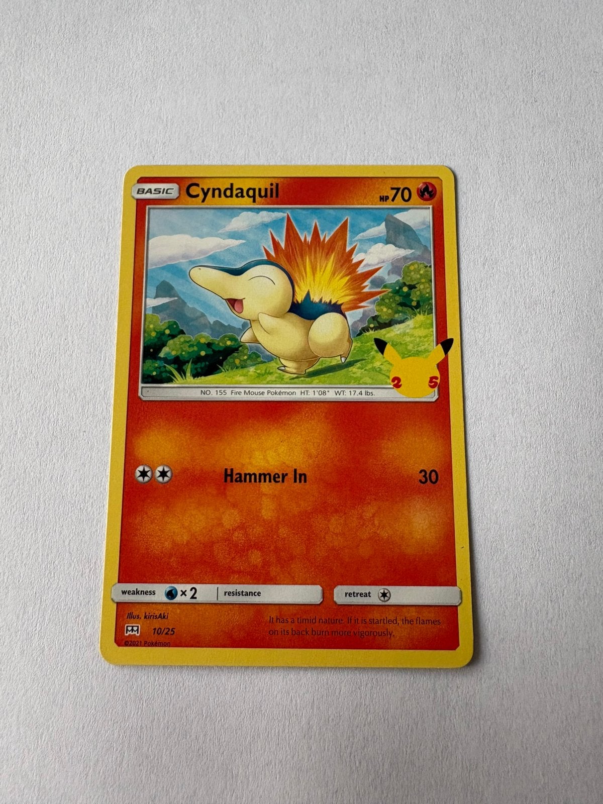 Pokémon kaart Basic Cyndaquil, Ophalen of Verzenden, Nieuw