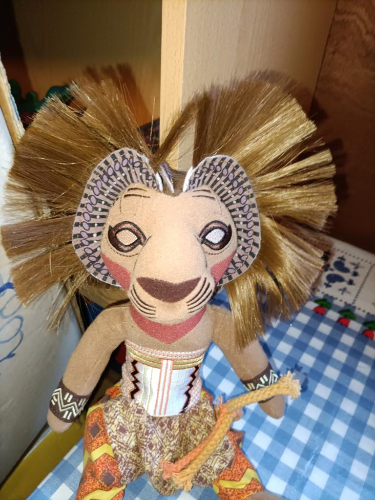 Lion king musical knuffel 27 cm groot, Ophalen of Verzenden, Zo goed als nieuw, Overige typen
