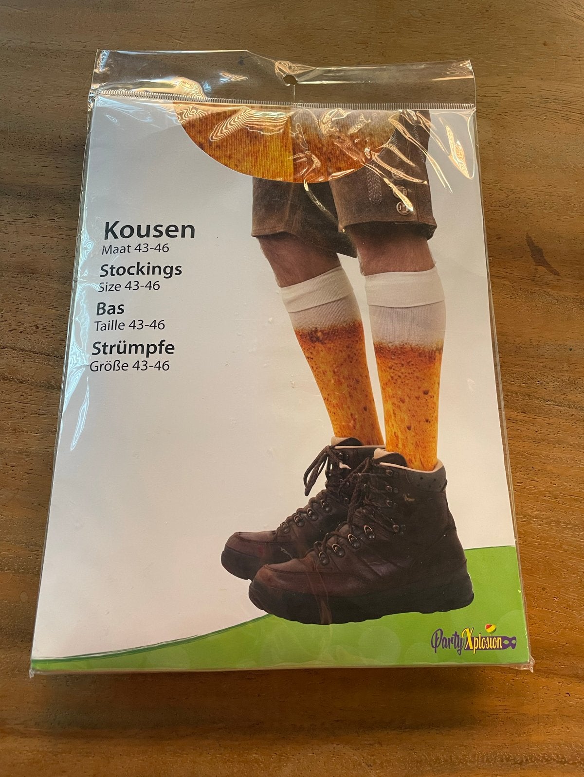 Oktoberfest Sokken Bier Print Maat 43-46 nieuw, Sokken en Kniesokken, Geel, Nieuw, Overige maten
