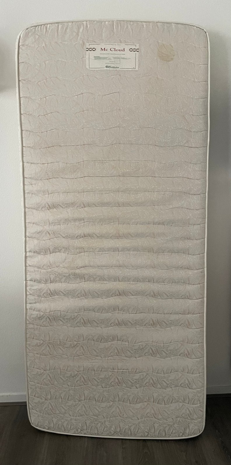 Eenpersoonsmatras 90x200 cm – Beddingon Mc Cloud, Ophalen, Zo goed als nieuw, Tweepersoons, 90 cm
