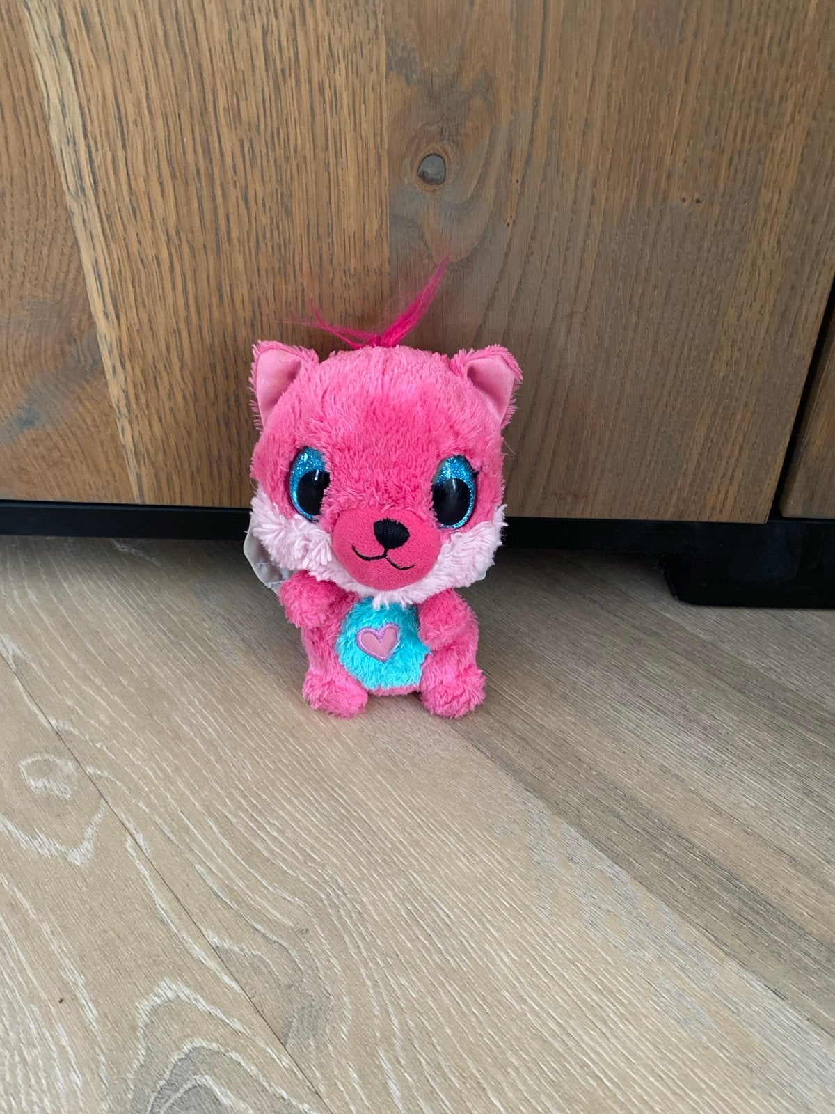 Roze knuffel met vleugels en glitterogen, Overige merken, Overige karakters, Overige typen, Ophalen of Verzenden