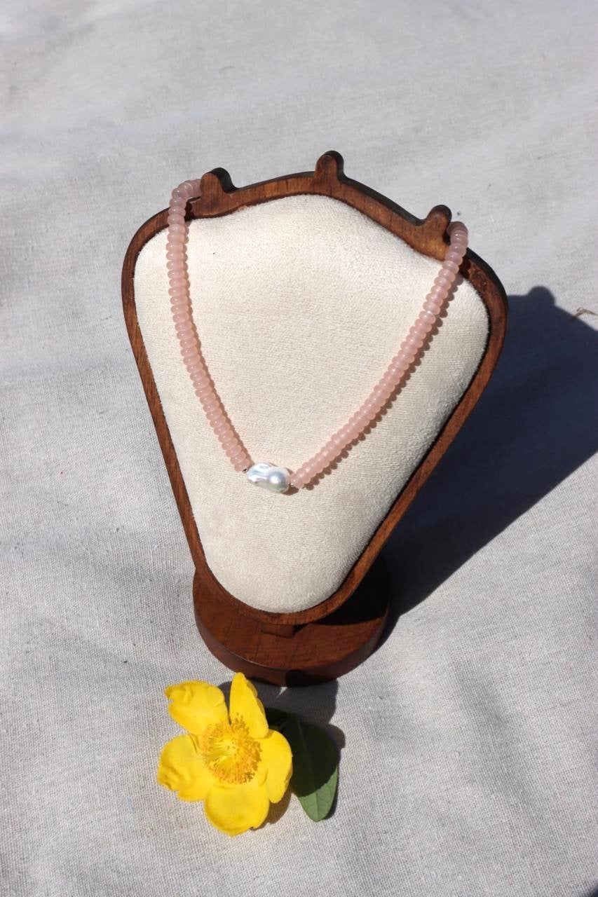 Handmade Beaded Necklace, Baroque Pearl & 925 Silver, Sieraden, Tassen en Uiterlijk, Kettingen, Ophalen of Verzenden, Nieuw