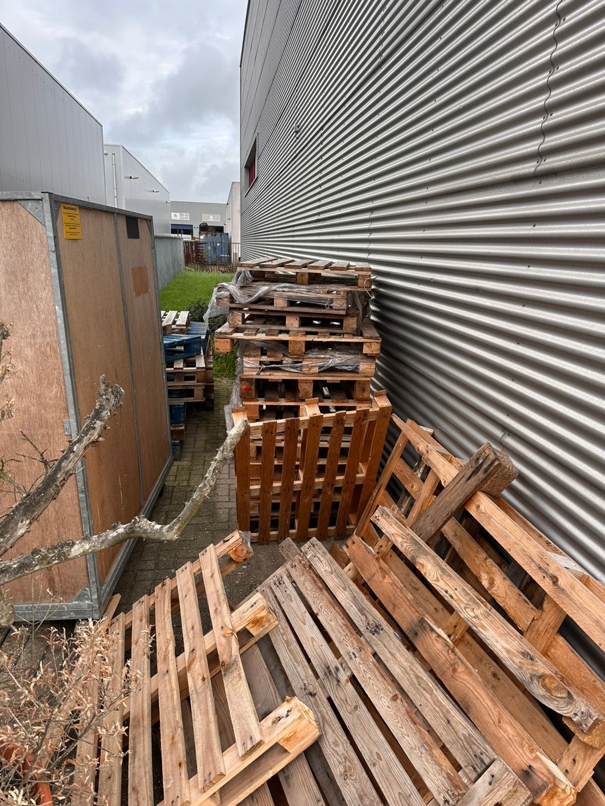 Partij blok pallets, Doe-het-zelf en Verbouw, Ophalen, Gebruikt, Pallet, Minder dan 200 cm