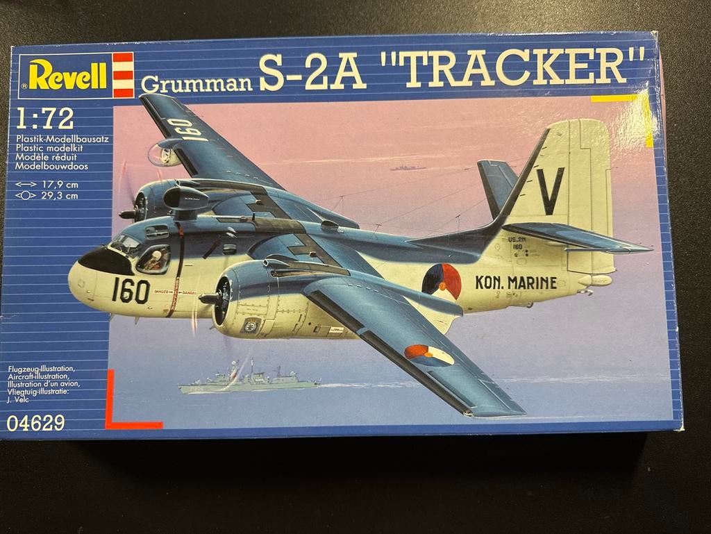 Revell Grumman Dutch S-2A "Tracker" 1:72 Modelbouwdoos, Hobby en Vrije tijd, Modelbouw | Vliegtuigen en Helikopters, 1:72 tot 1:144