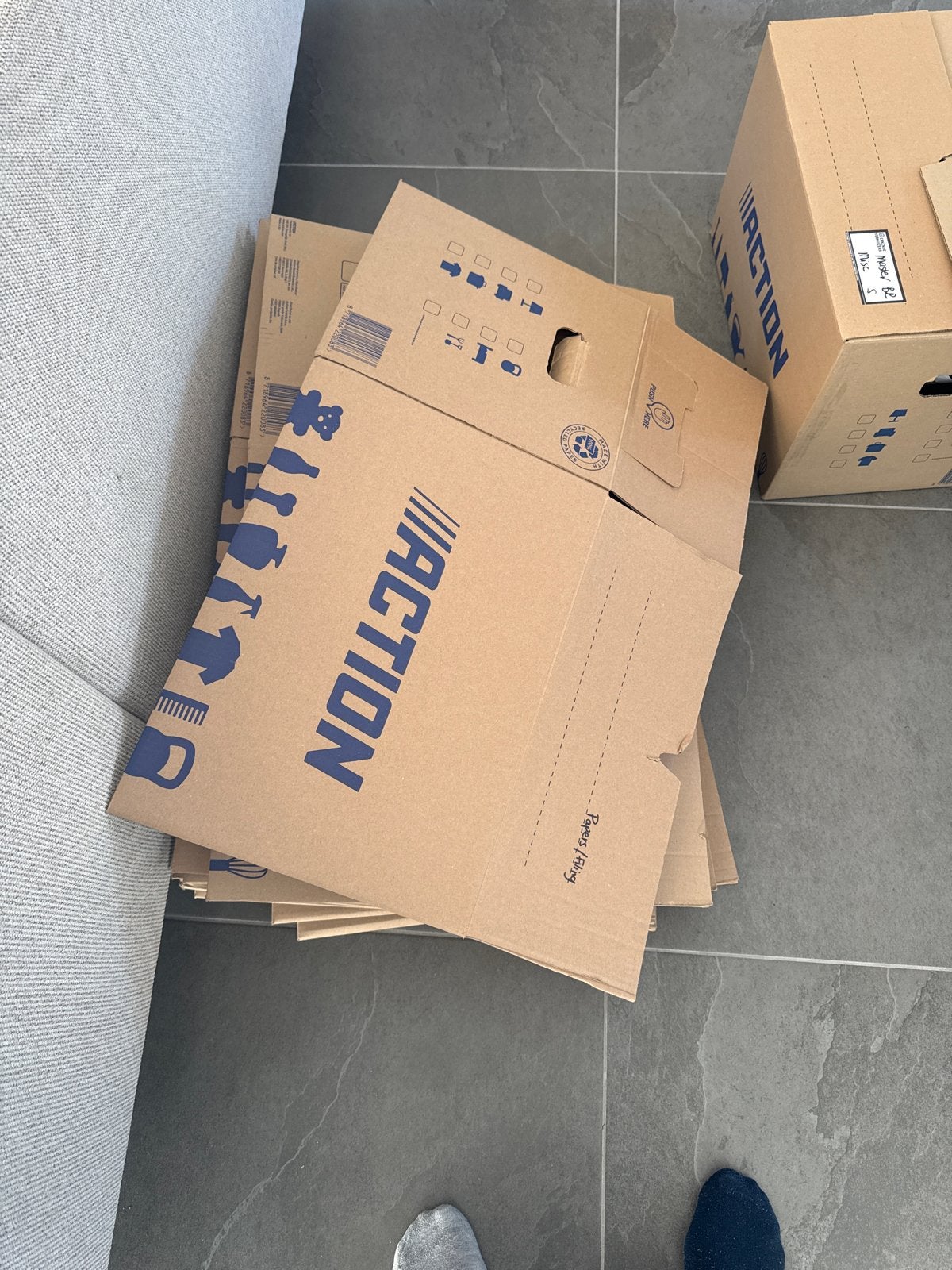 15 Verhuisdozen Action - Zo goed als nieuw, Doos, 40 tot 60 cm, Opvouwbaar, 50 tot 75 cm
