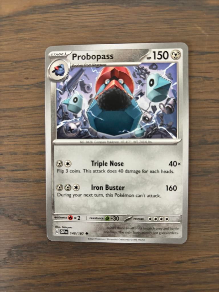 Probopass Pokémon Kaart - Obsidian Flames 146/197, Ophalen of Verzenden, Zo goed als nieuw, Losse kaart