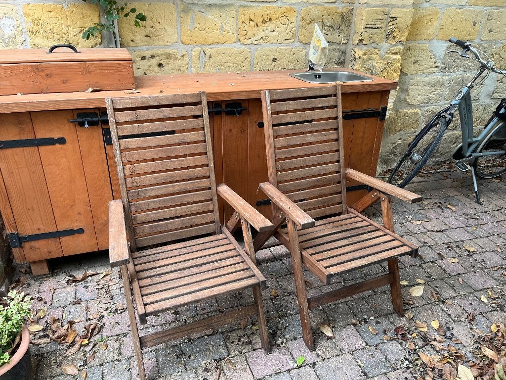 houten tuinstoelen, gratis af te halen, Antiek en Kunst, Ophalen