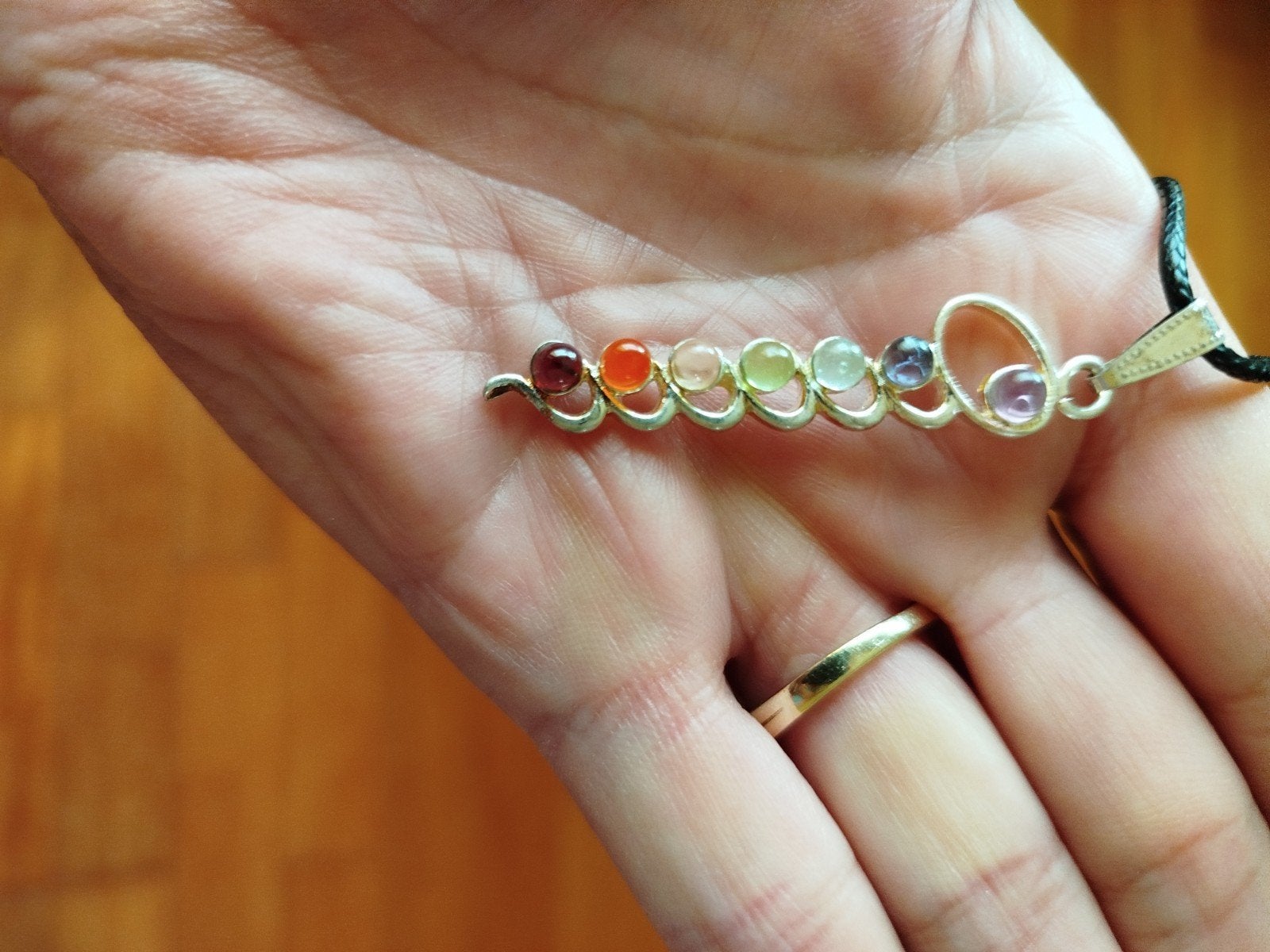 Zilverkleurige Chakra Hanger, Overige voorstellingen, Nieuw, Ophalen of Verzenden, Met edelsteen
