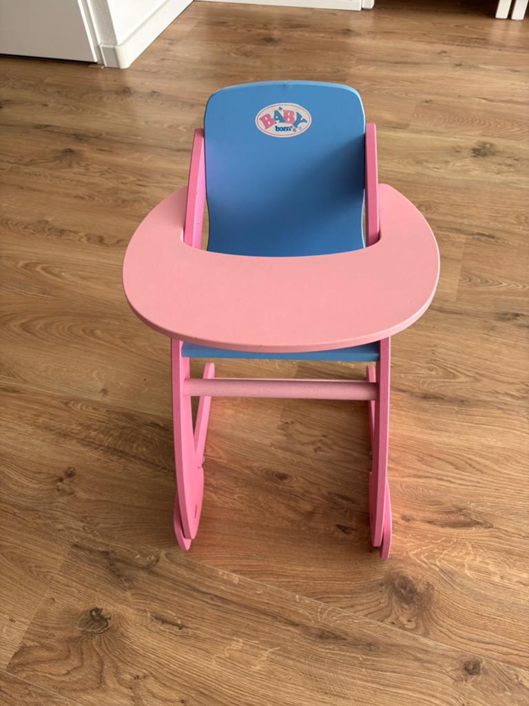 Baby born houten poppen stoel, Ophalen of Verzenden, Zo goed als nieuw, Babypop