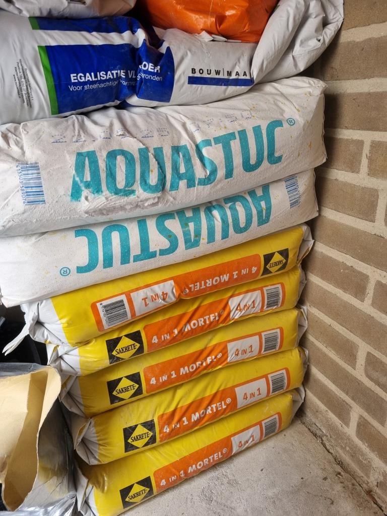 Cement en mortel., Ophalen, Overige materialen, Minder dan 4 cm, 15 m² of meer