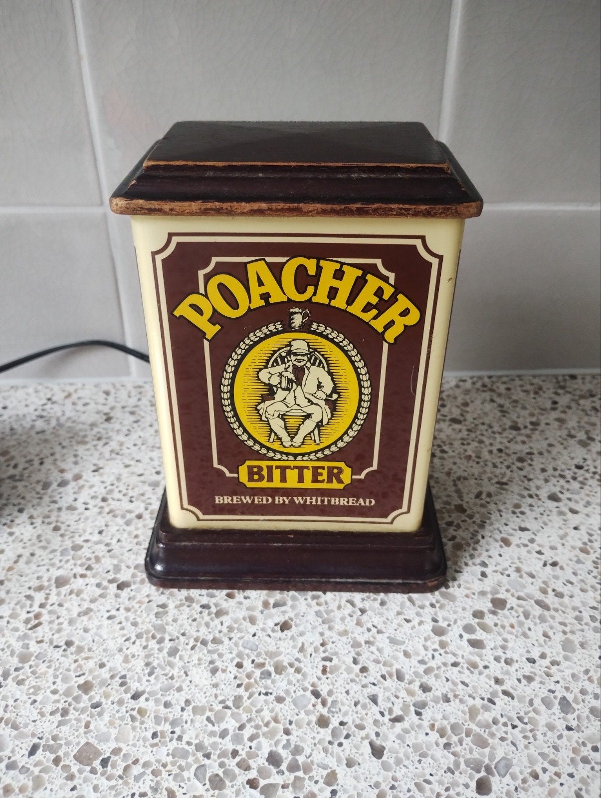 Poacher Bitter verlicht bier tap front, Ophalen of Verzenden, Gebruikt, Reclamebord, Plaat of Schild, Overige merken