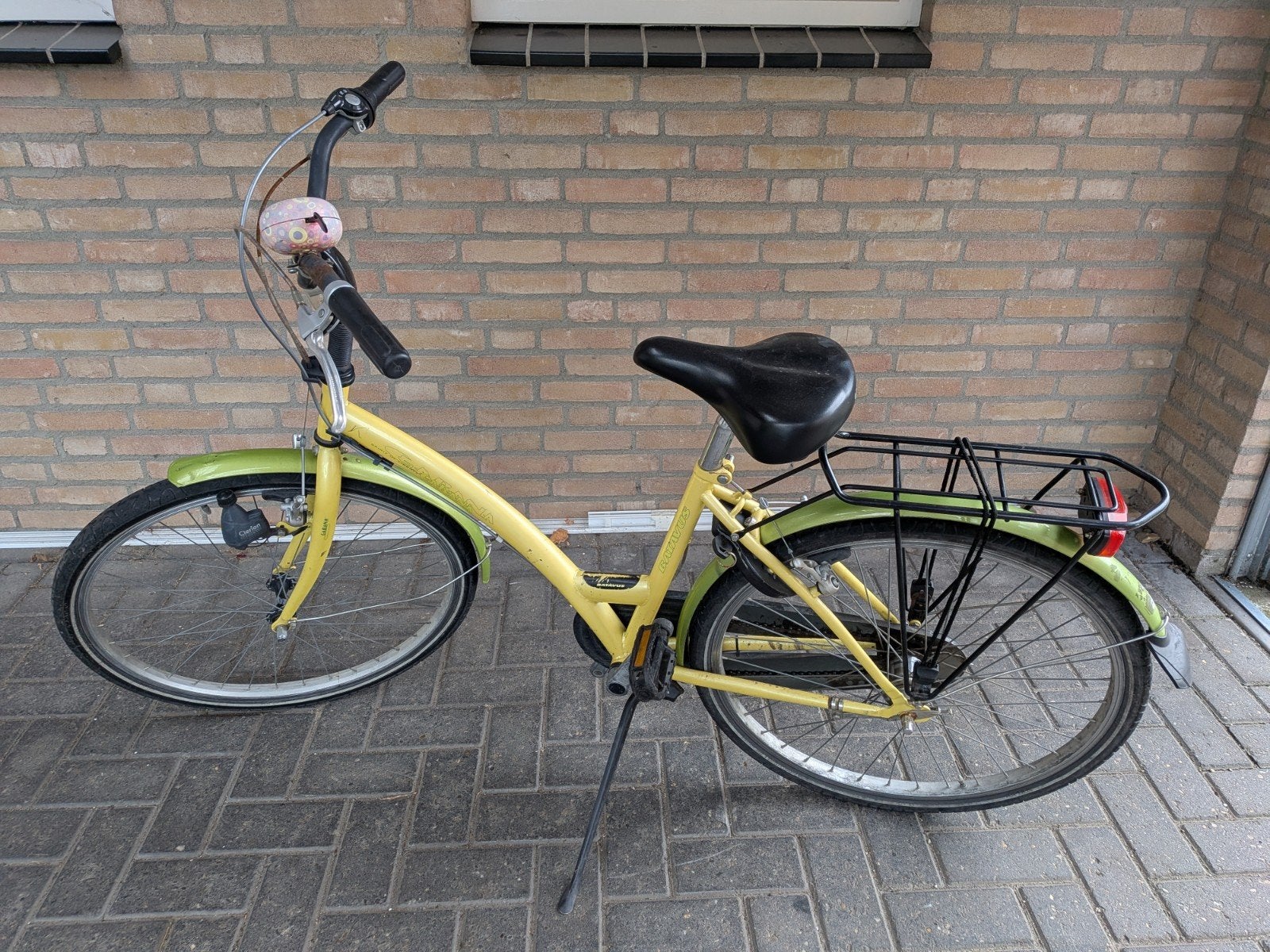 Batavus Gabanna Damesfiets - Geel/Groen, Gebruikt, Velgrem, Versnellingen, Batavus