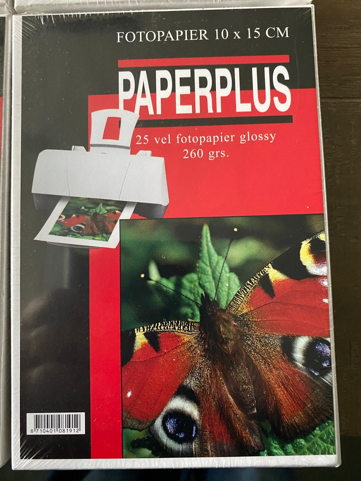 Paperplus Fotopapier 10x15 cm Glanzend 260 grs (4x25 vel), Nieuw, Ophalen of Verzenden, Overige merken, Glanzend