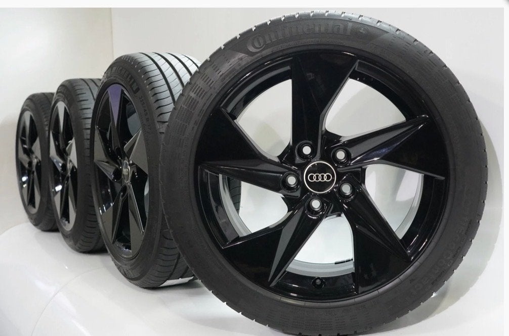 Zwarte Audi A3 17 inch velgen Nokian Snowproof winterbanden, Auto-onderdelen, Banden en Velgen, Gebruikt, 255 mm, Banden en Velgen