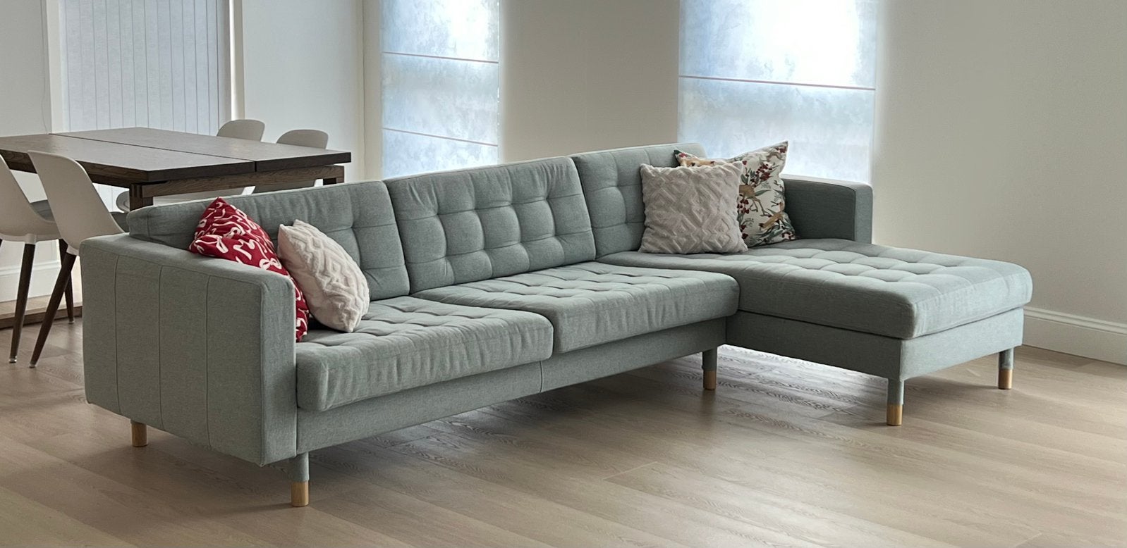 IKEA Landskrona 4 seat sofa with chaise longue, Ophalen, 250 tot 300 cm, 75 tot 100 cm, Zo goed als nieuw