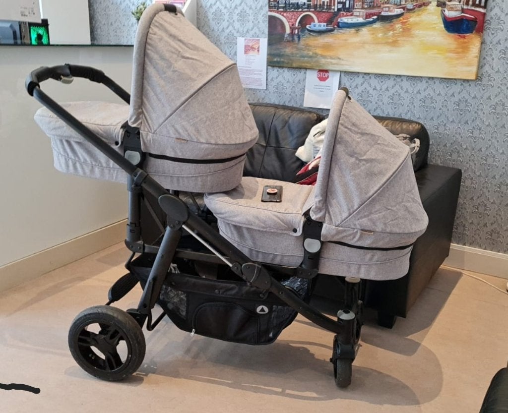 Topmark 2 Combi Duo Kinderwagen - Grey 2018, Duowagen, Gebruikt, Combiwagen, Ophalen