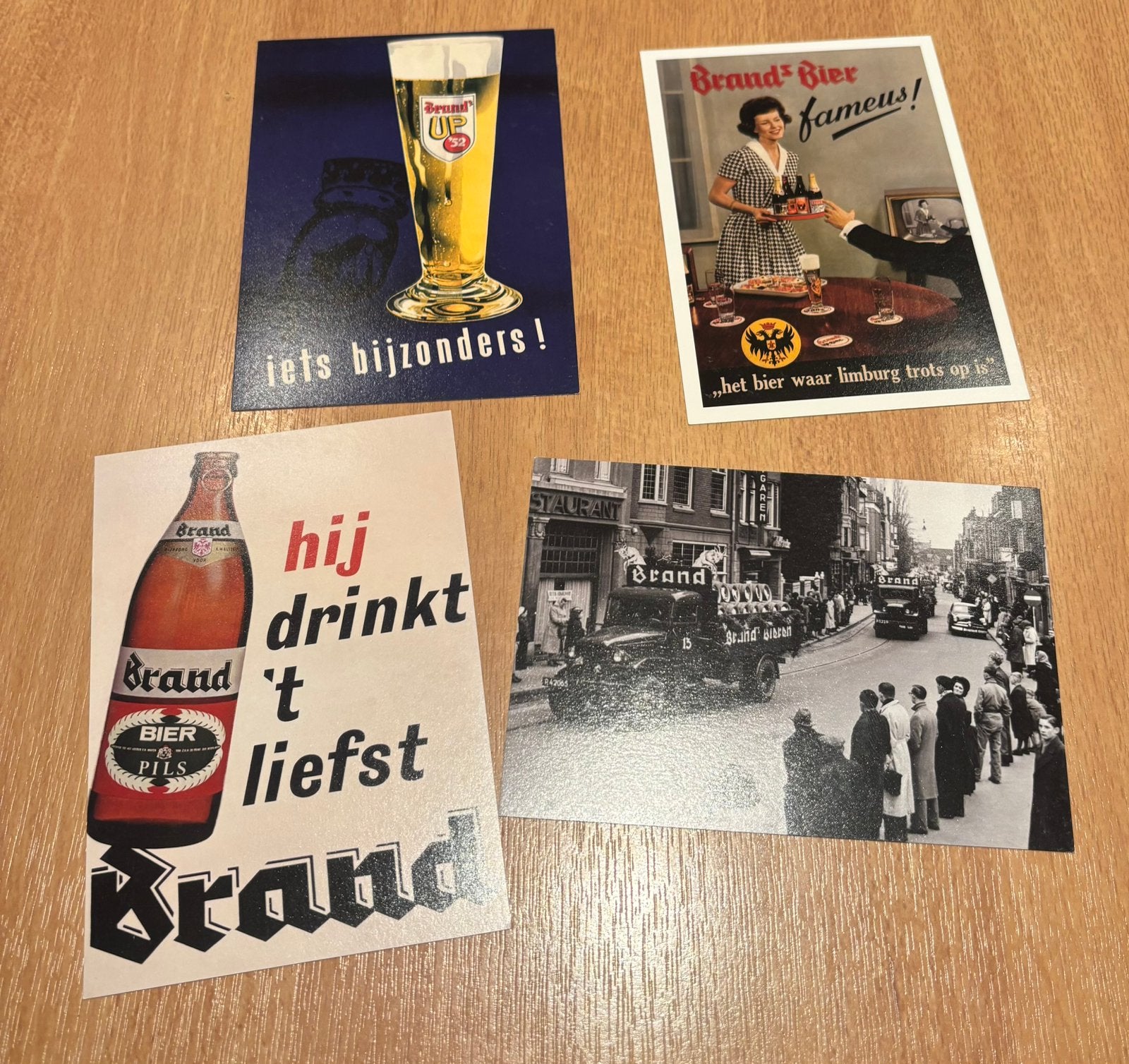 4st kaarten van Brand Bier, Ophalen of Verzenden, Nieuw, Lichtbak of (neon) lamp