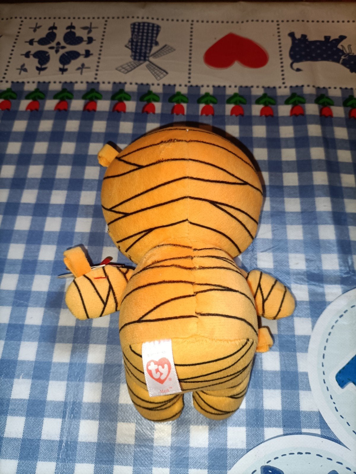 Ty Beanie Boo's "Mask" Mummy Halloween Knuffel 18 cm groot, Oranje, Overige typen, Ophalen of Verzenden, Klein (minder dan 20 cm)