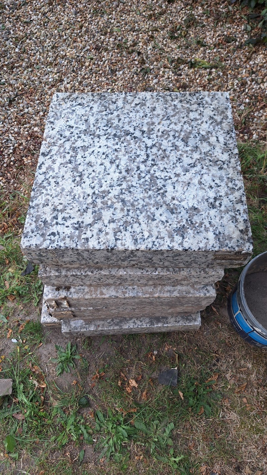 Marmeren tegels 34x34x8 cm - ideaal voor parasolvoet, Ophalen, Gebruikt, Natuursteen, Terrastegels