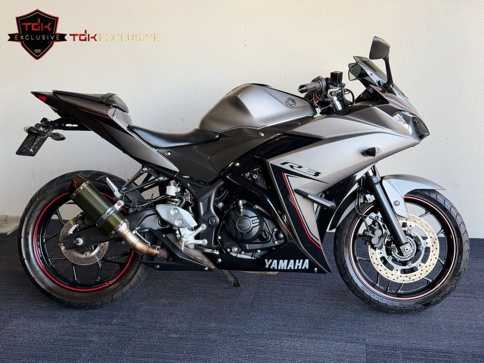 YAMAHA YZF R3 ABS A2 MAT GRIJS ALARM (R 3 R1 R125 R6), 2 cilinders, 321 cc, Bedrijf, Onbekend