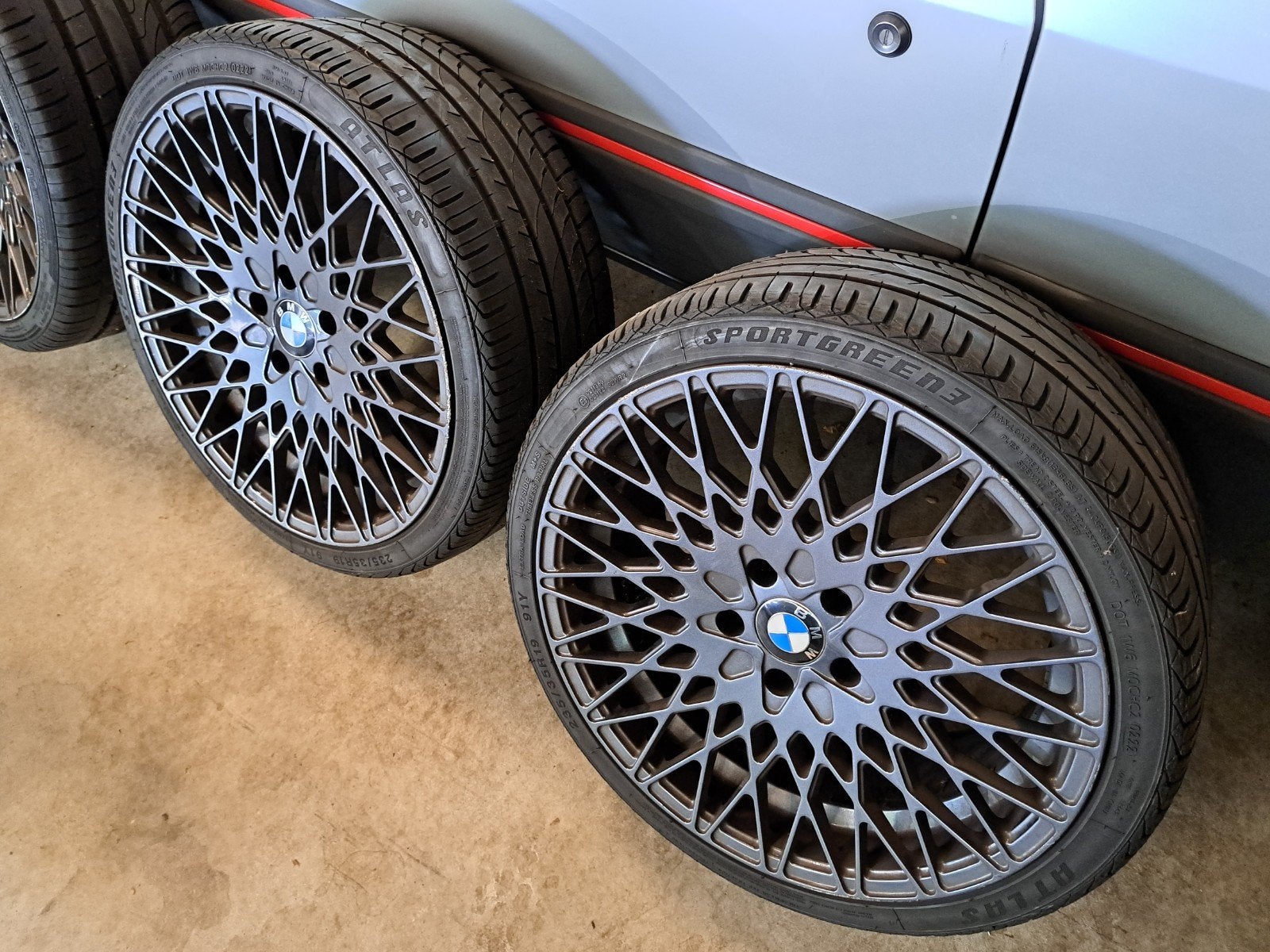 BMW 19 inch Breedset Sportvelgen Banden 275-30-19 235-35-19, Gebruikt, 275 mm, Banden en Velgen, Personenwagen