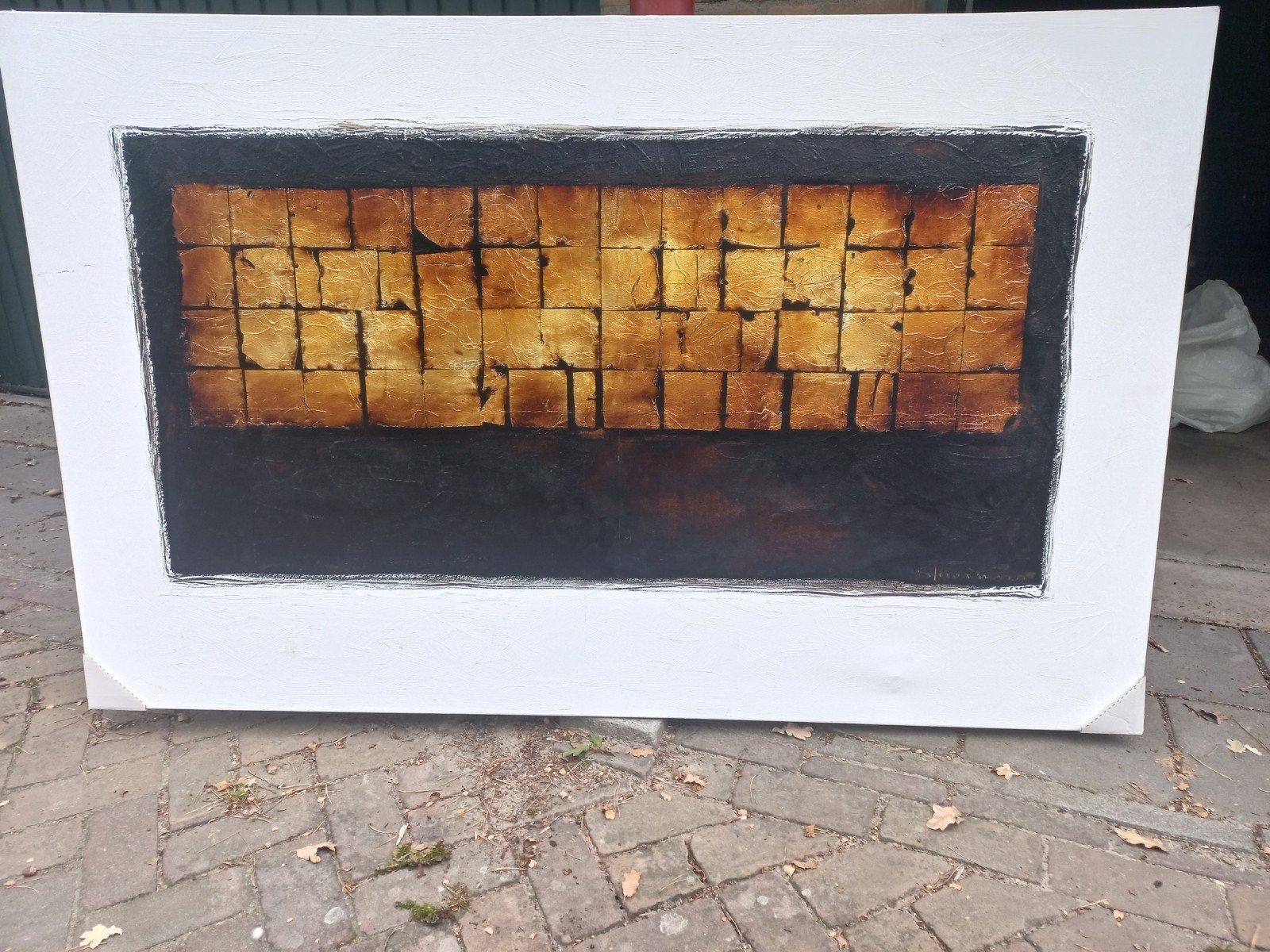 Gesigneerd Handgeschilderd Schilderij met Warme Uitstraling, Ophalen