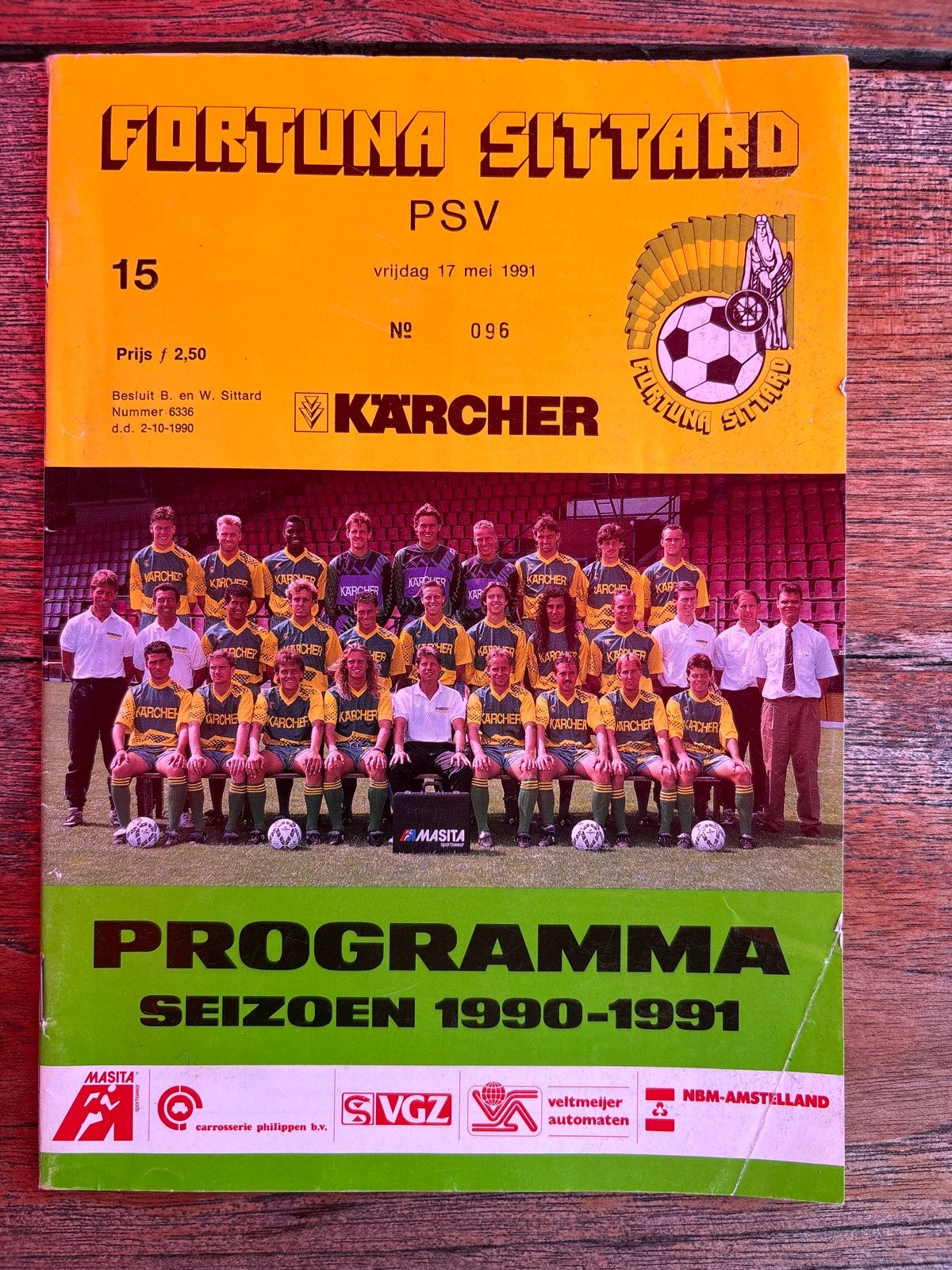 Programmaboekje Fortuna Sittard-PSV - 17 mei 1991, Ophalen of Verzenden, Gelezen, Sport en Vrije tijd