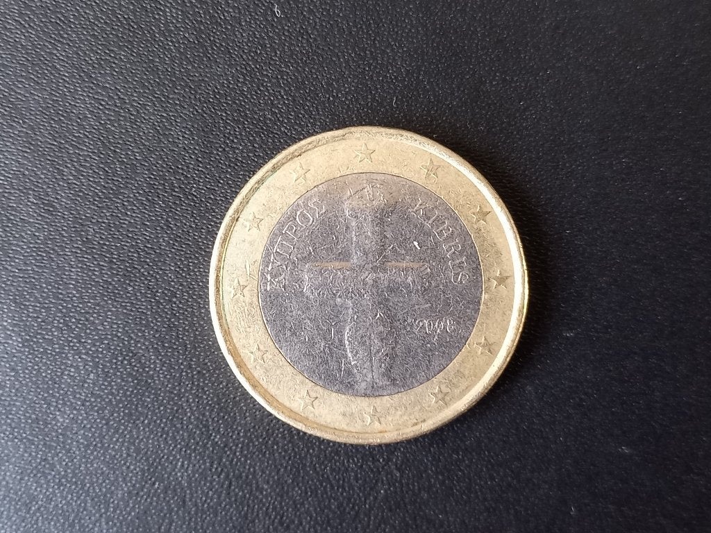 022: 1 Euro munt in goede staat CYPRUS 2008, Postzegels en Munten, Munten | Europa | Euromunten, Verzenden, Cyprus, 1 euro, Losse munt