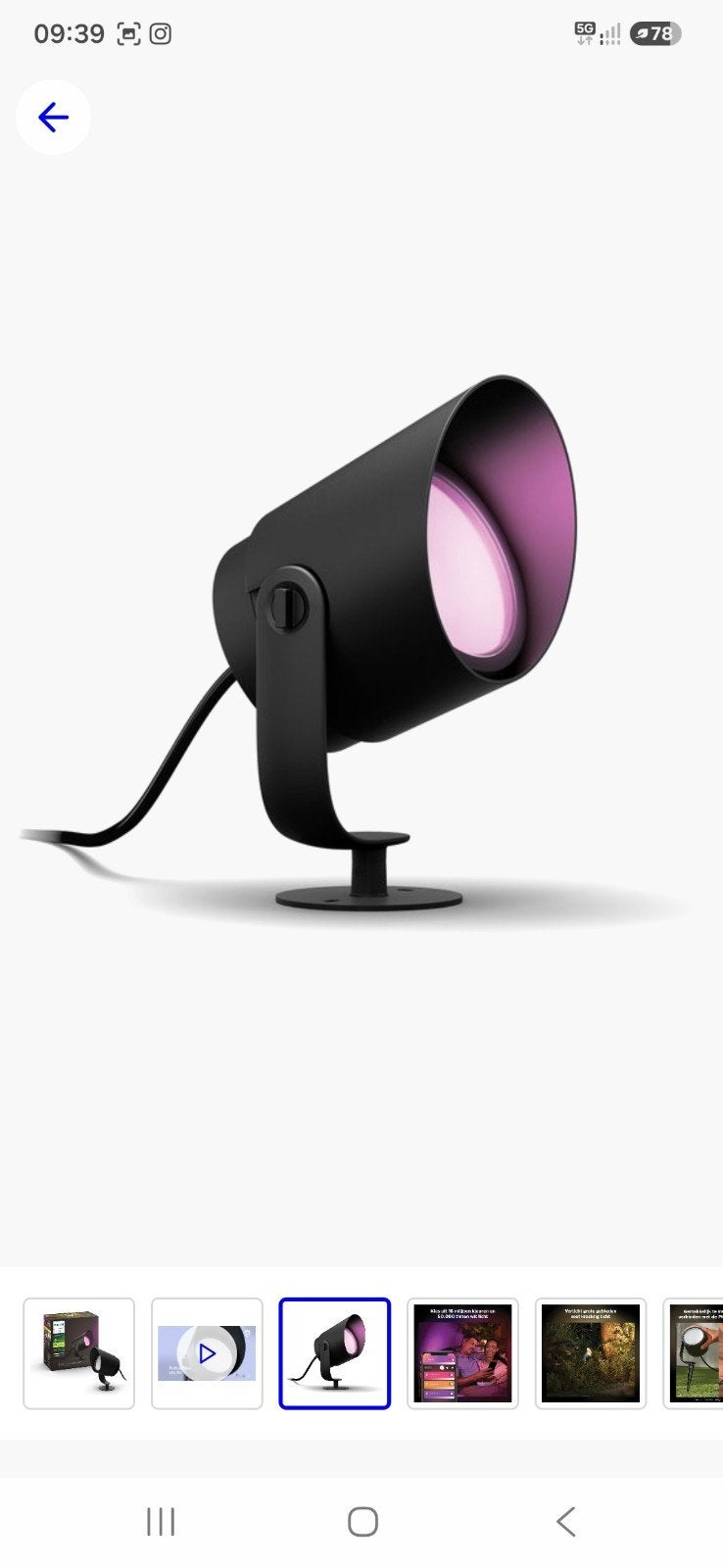 Philips Hue Lily XL Buiten Spot - Nieuw in doos, Ophalen, Minder dan 50 watt, Netvoeding, Spots